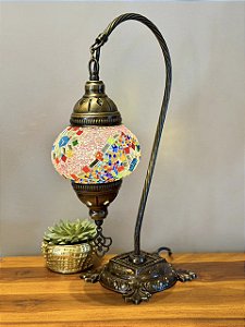 Luminária Turca Pendente - Médio - Mosaico - Colorido