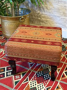 Banqueta Jacquard Turquia - Vermelho e Terracota