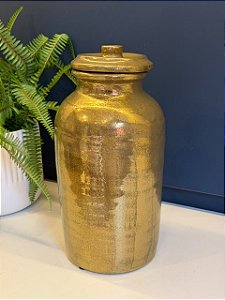 Potiche - Ceramica - Dourado - 31CM