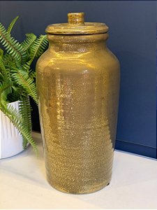 Potiche - Ceramica - Dourado - 38CM