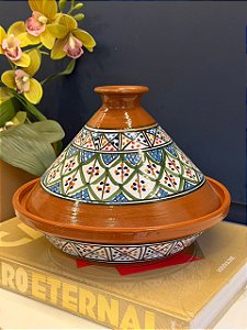 Panela Tagine Marroquina M - Cuscuzeira - Cerâmica - Verde