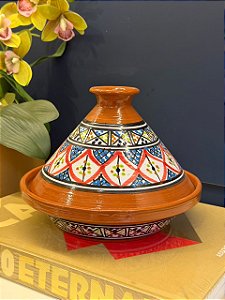 Panela Tagine Marroquina P - Cuscuzeira - Cerâmica - Vermelho