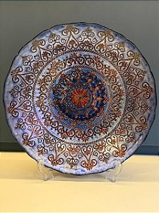 Centro de Mesa em Vitral - Azul - Grande