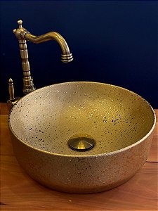 Cuba Sobrepor - Fundo Dourado - 35CM