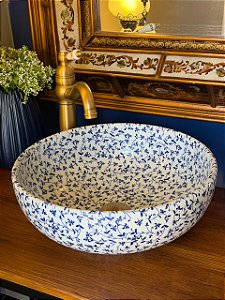 Cuba Sobrepor - Fundo Branco - Azul