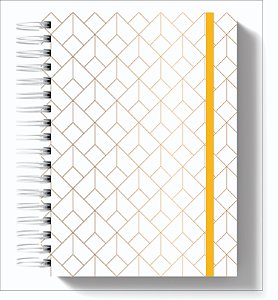 Planner Financeiro: Geométrico Dourado