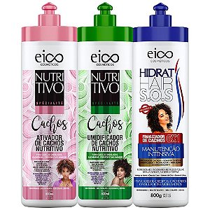 Eico Kit Cachos Nutritivo + Hidrat Hair 800ml