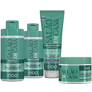 Eico Salão em Casa Cachos Definidos Ondas (4 produtos)