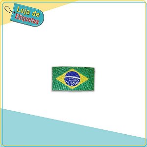 Patch bandeira do Brasil - Termocolante (100 peças)