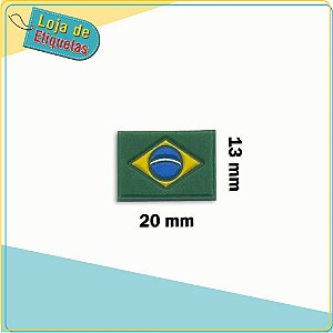 Bandeira do Brasil Emborrachada - Mini Aplique Copa do Mundo
