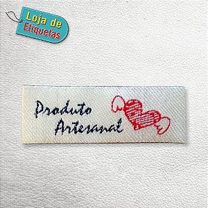 Etiqueta Bordada "Produto Artesanal" (100 peças)