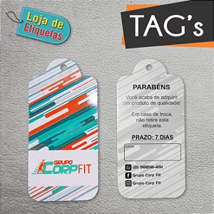 Tag's Personalizados 4/1 (1.000 peças) + 48x88mm (Recortado)