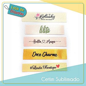 Etiqueta em Cetim Sublimado