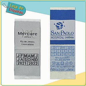 Etiqueta bordada Gola p/ Enxoval de Hotelaria - Alta Definição / Tafetá