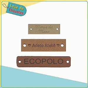 Etiqueta Sintética Palito c/ furo para Costura - PERSONALIZADA