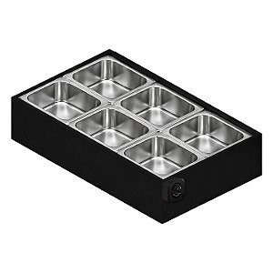 Buffet térmico de Mesa aquecido 6 cubas com tampa 127V
