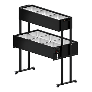 Saladeira Resfriada Com Gelo-X para Buffet 6 Cubas