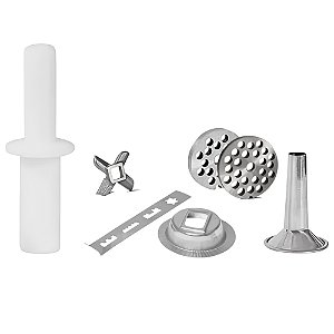 REP-KIT-ME Kit Discos, Cruzeta e Funil para Moedor de Carne Profissional Industrial