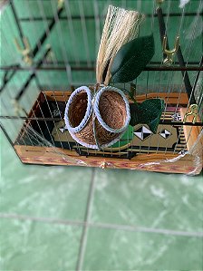 Ninho bola 2 furos - fibra de cocô luxo