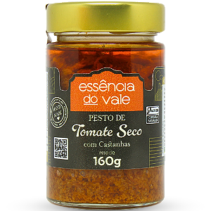 Pesto Tomate Seco c/ Castanhas - 160g - Essência do Vale