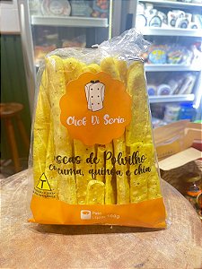 Lascas de Polvilho - Cúrcuma, Quinoa e Chia - 80g - Chef Di Serio