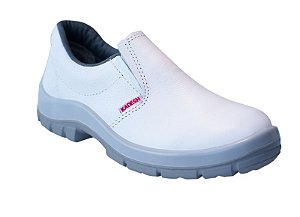 Sapato Elástico COURO Branco Kadesh c/ Biqueira de PVC