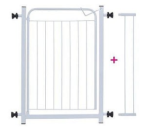 Portão Infantil Portão Pet (69cm à 84cm) branco