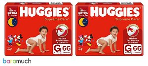 132 fraldas G Huggies Supreme Care