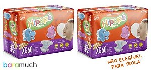 120 fraldas XG Hipopó Baby
