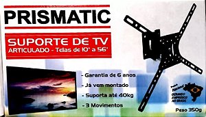 SUPORTE TV ARTICULADO  PRISMATIC PR 400 10 Á 56 POL 3 MOVIMENTOS