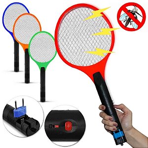 RAQUETE ELÉTRICA MATA MOSQUITO BIVOLT RECARREGÁVEL