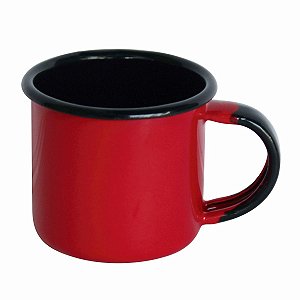 Caneca Esmaltada Ágata 70ml Vermelha