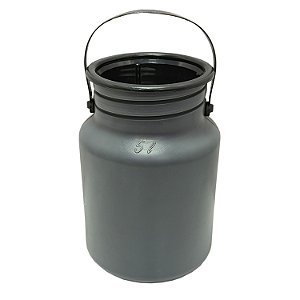 Vasilhame / Garrafão / Latão / Galão De Leite 5 Litros Com Tampa De Rosca E Alça