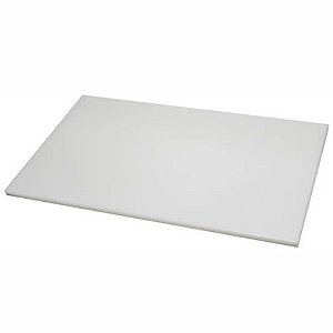 Tabua De Corte Placa (PEAD) 60x40cm Polietileno Branco