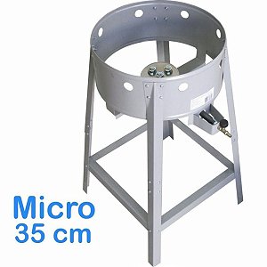 Fogão Pasteleiro Micro 35cm  + kit gás Alta Pressão mangueira registro