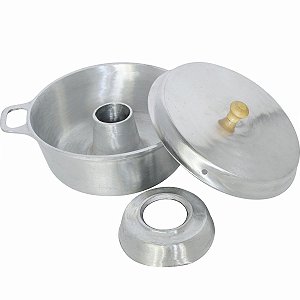 Forma de Bolo Pudim Aluminio Polido Fundido 28 cm 3,5 Litros