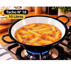 Tacho Esmaltado N°18 Para Frituras 10 Litros