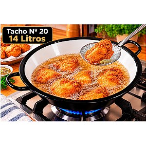 Tacho Esmaltado N°20 Para Frituras 14 Litros
