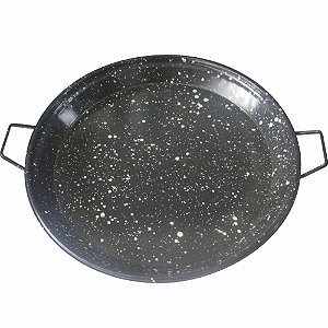 Disco Tacho Paella Paeja Caipira Esmaltado Preto 60cm Com Alças