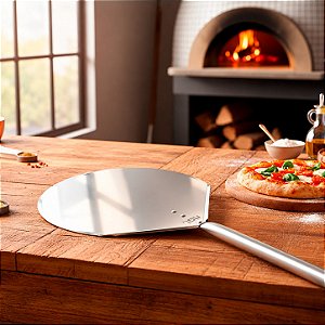 Pá De Pizza Profissional em Inox Cabo Alumínio 36cm X 150cm
