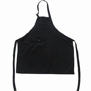 Avental Frontal Lanchonete Bar Restaurante Churrasco Unisex Duas Cores com Bolso Inclinado Preto