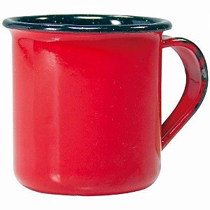 Caneca xícara Esmaltada Ágata 180ml Vermelha