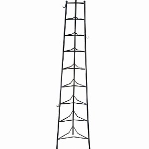 Tripé Suporte para Panelas em Aço com 9 Lugares e Ganchos em Ferro