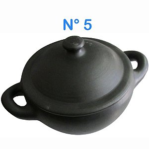 Panela de Barro Para Fogão a Lenha Buffet Artesanal N° 5 Com Tampa 26cm