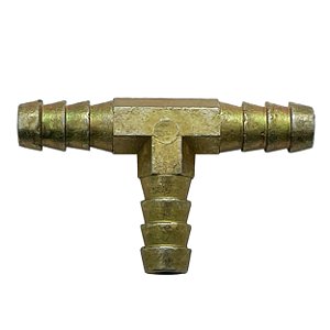 Conexão de Gás para Mangueira TEE 1/4 BM 3 bicos em Zamak