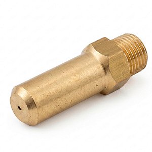 Conexão Injetor de Gás em Latão 34mm - Padrão Croydon Liso 1/8 NPTM