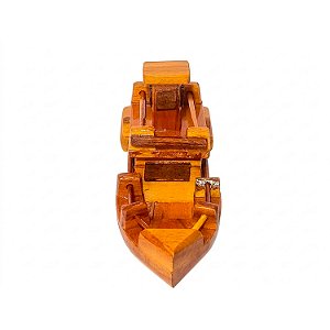 BARCO EM  MADEIRA ARTESANAL DECORATIVO VINTAGE  30CM
