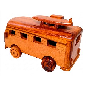 Kombi Em Madeira Artesanal Vintage - Decoração