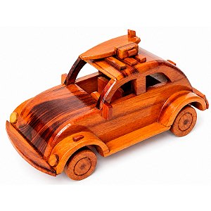 Fusca Modelo Antigo Em Madeira Médio 25CM Vintage - Decoração Colecionador