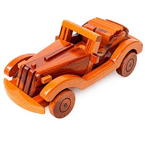 Calhambeque Conversível Em Madeira Artesanal Médio 27cm - Decoração Colecionador